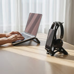 Suport pentru căști și telefon Negru